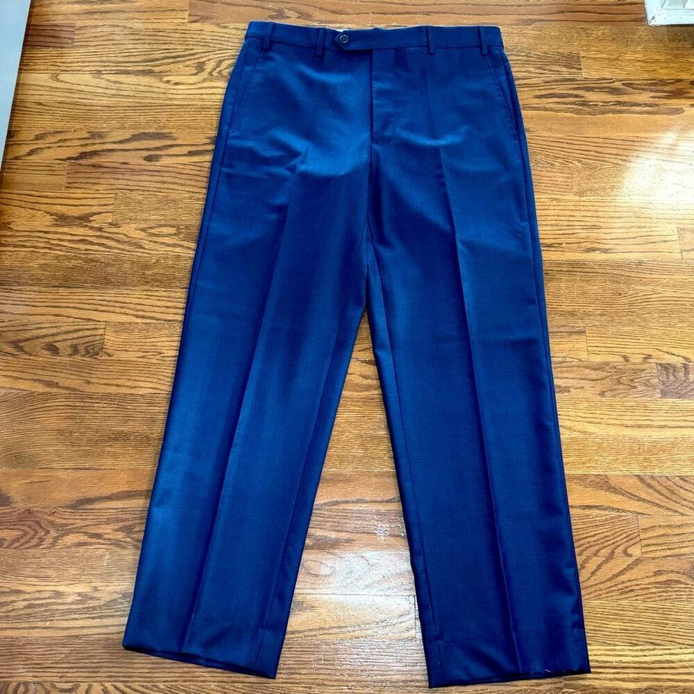 Zanella TODD Blue Flat Free Dress Pants. Size 34.